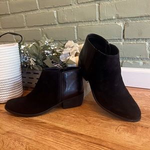 Black Suede Dune London ankle boots size 10